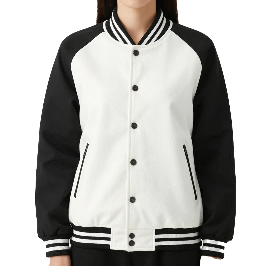 Black & White Varsity Jacket – Do It Now Edition