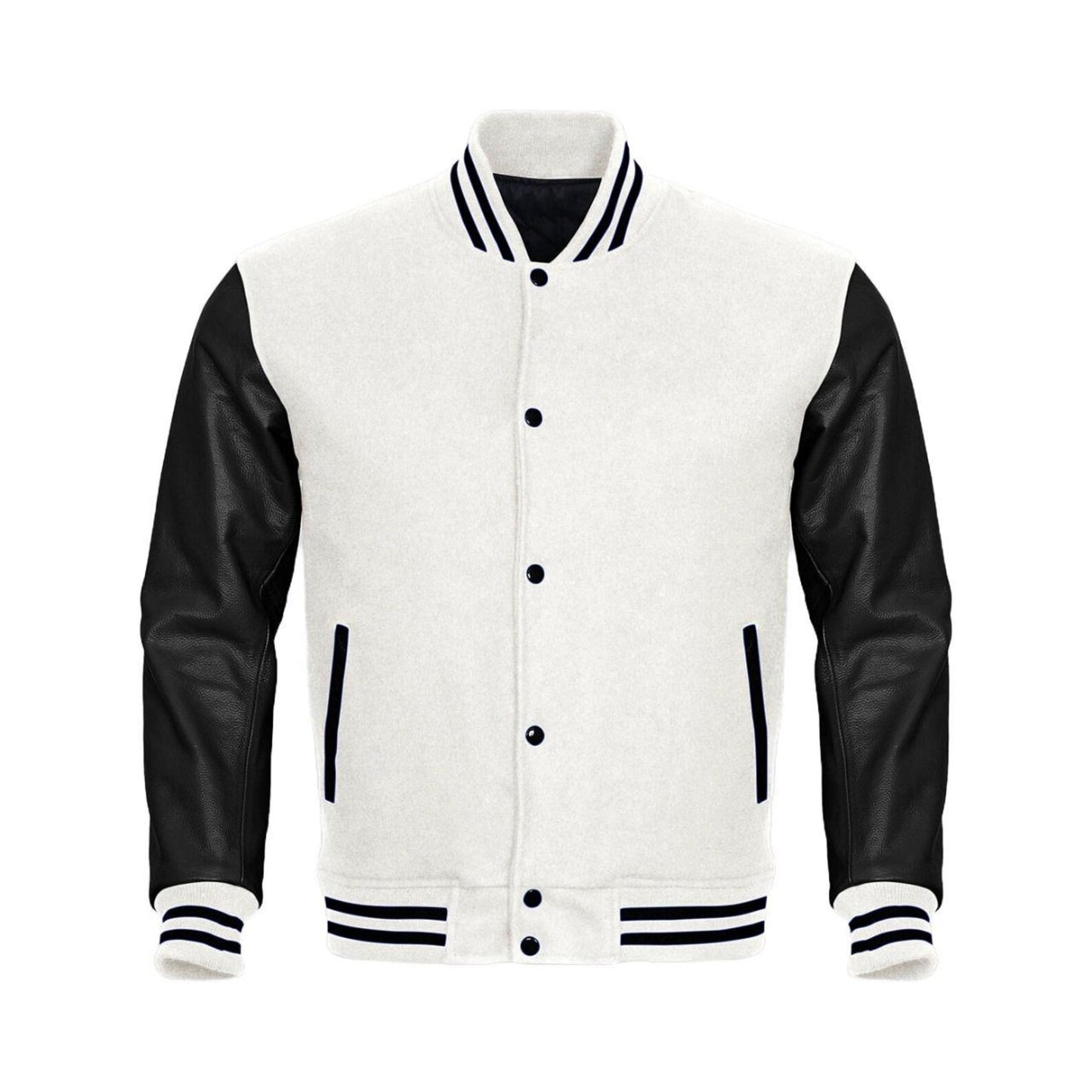 Minimal Black & White Varsity Jacket – Truth Edition