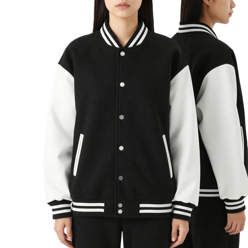 Black & White Varsity Jacket – Evolution Butterfly Edition