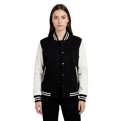 Black & White Varsity Jacket – Vampire Apparel Edition