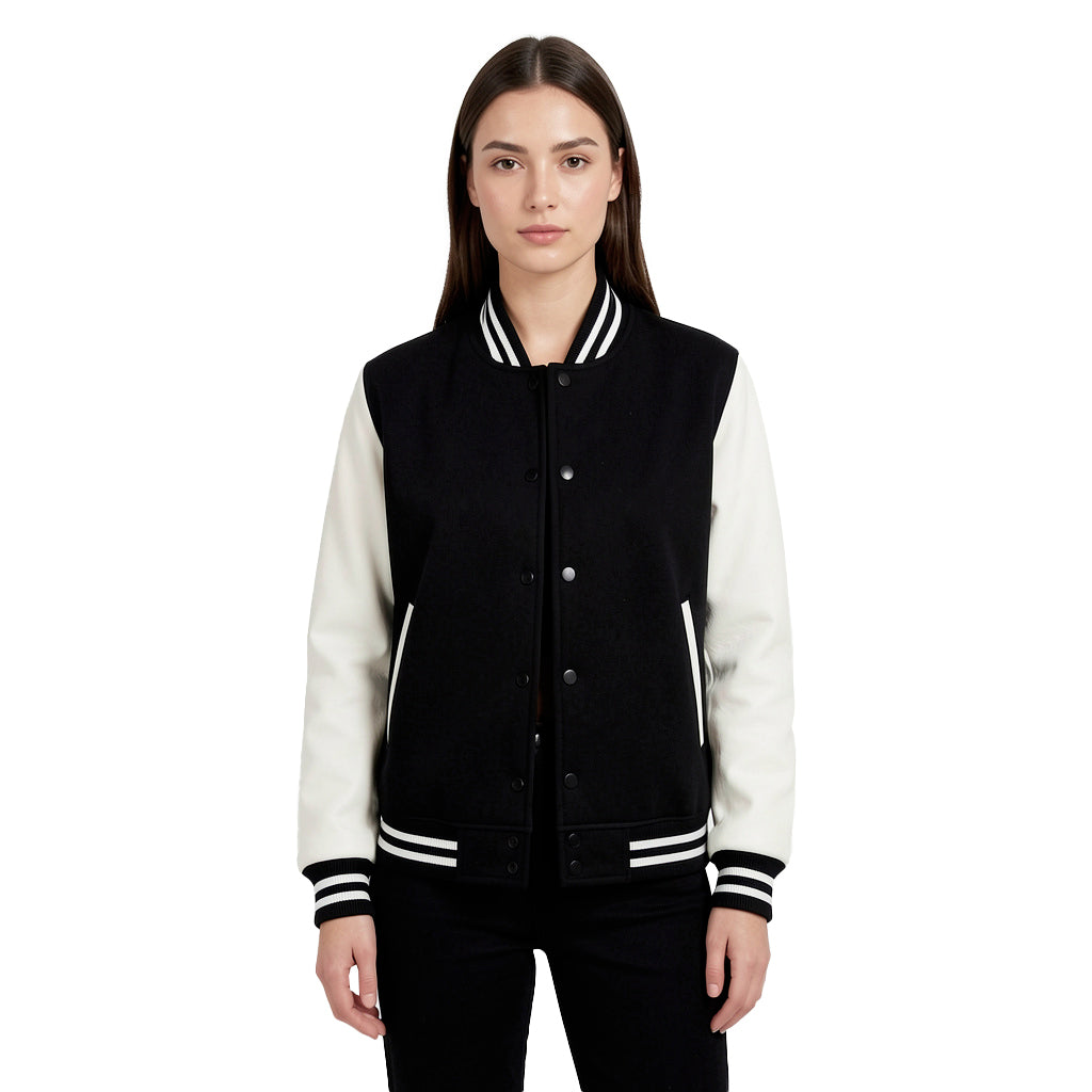 Black & White Varsity Jacket – Smile Please Edition