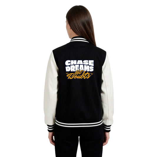 Black & White Varsity Jacket – Chase Dreams Edition