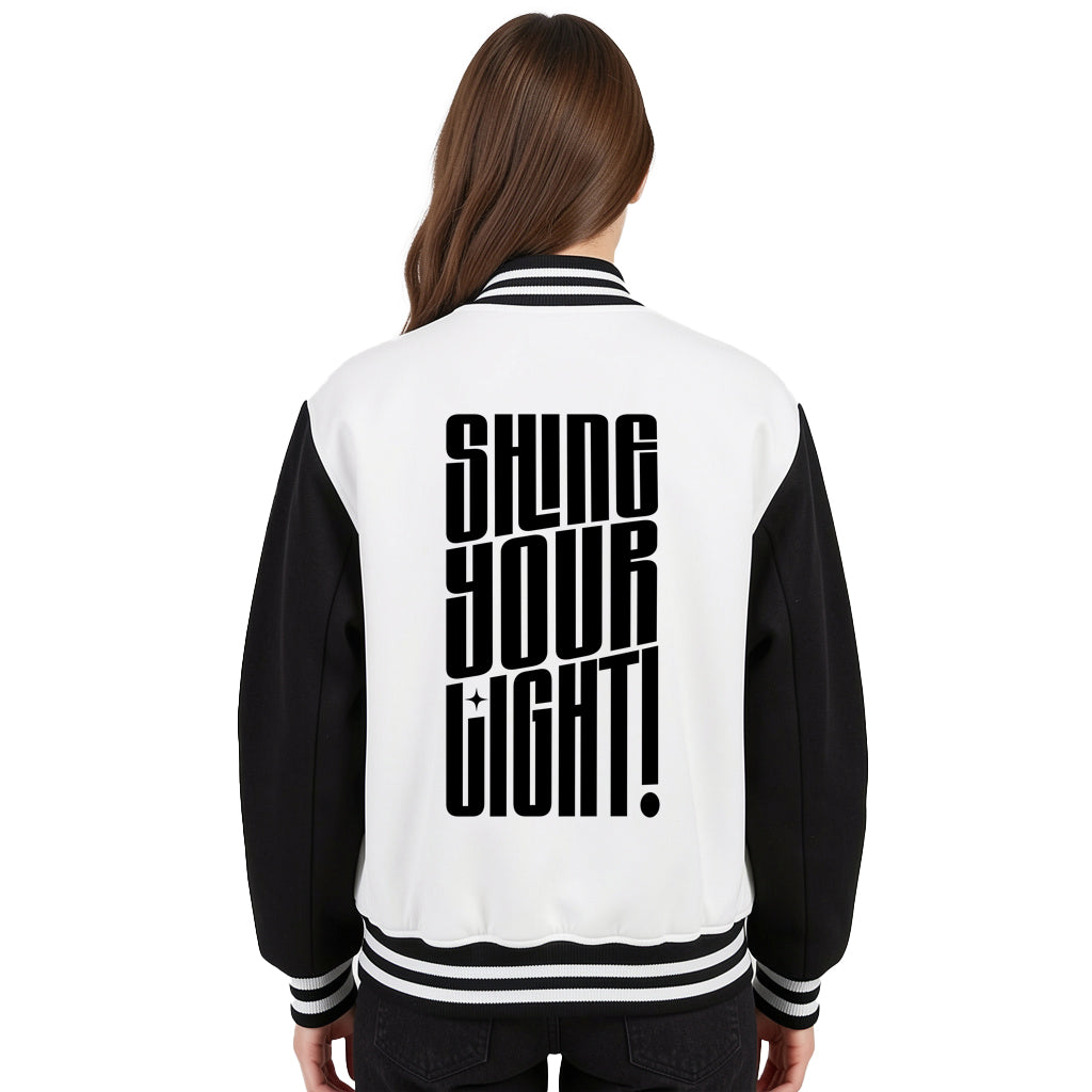 Bold Statement Varsity Jacket – “Shine Your Light” Edition