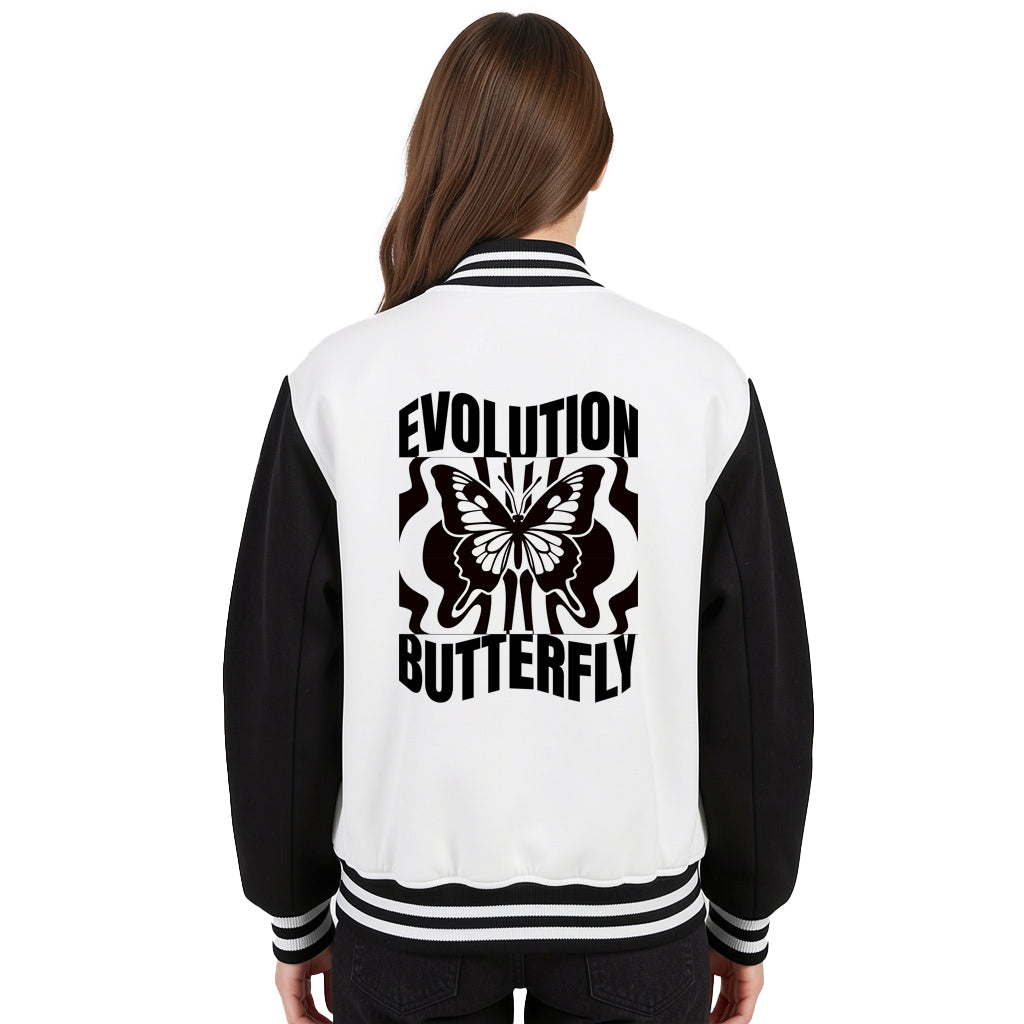 Graphic Varsity Jacket – Evolution Butterfly Edition