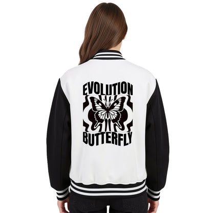 Graphic Varsity Jacket – Evolution Butterfly Edition