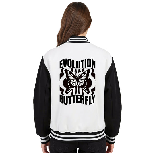Graphic Varsity Jacket – Evolution Butterfly Edition