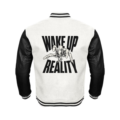Minimal Black & White Varsity Jacket – Reality Edition